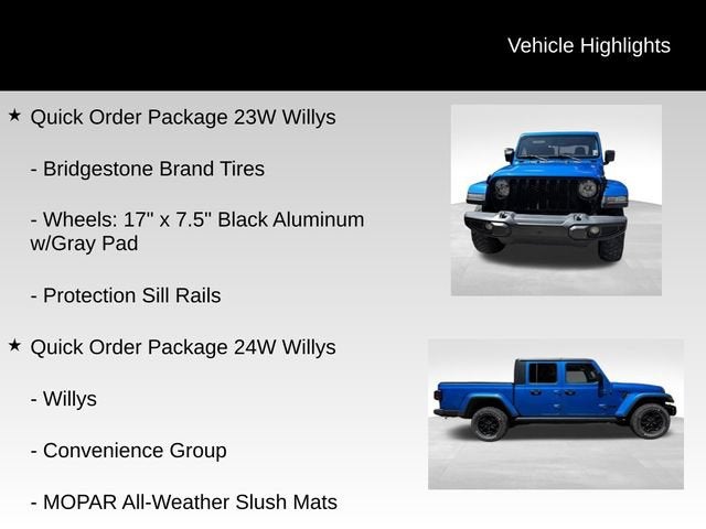 2022 Jeep Gladiator Willys 4x4
