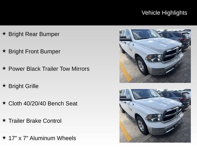 2019 RAM 1500 Classic Tradesman Quad Cab 4x2 6'4" Box