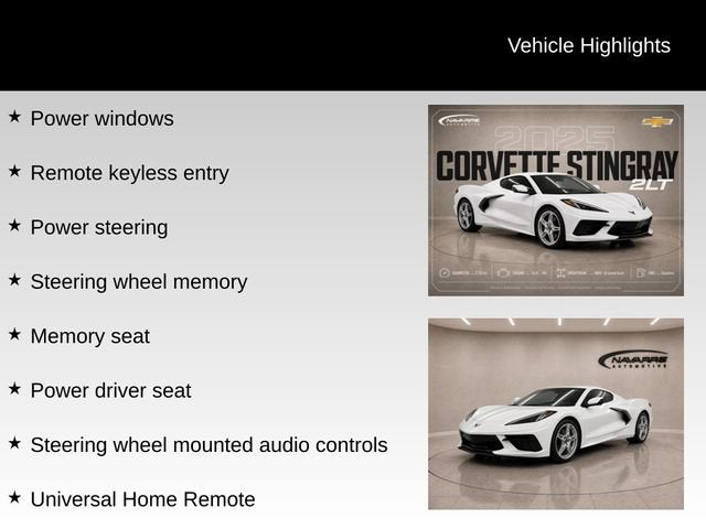 2025 Chevrolet Corvette Stingray 2LT