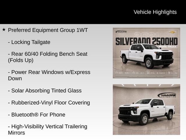 2021 Chevrolet Silverado 2500 HD Work Truck