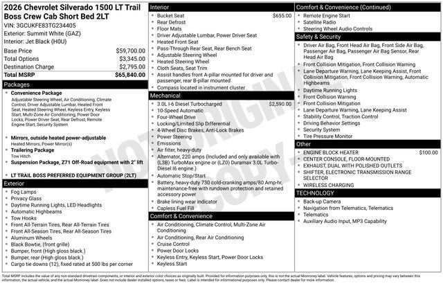 2026 Chevrolet Silverado 1500 LT Trail Boss