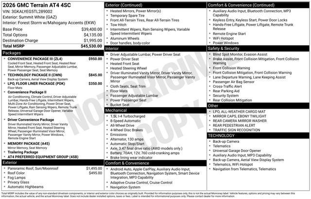 2026 GMC Terrain AT4
