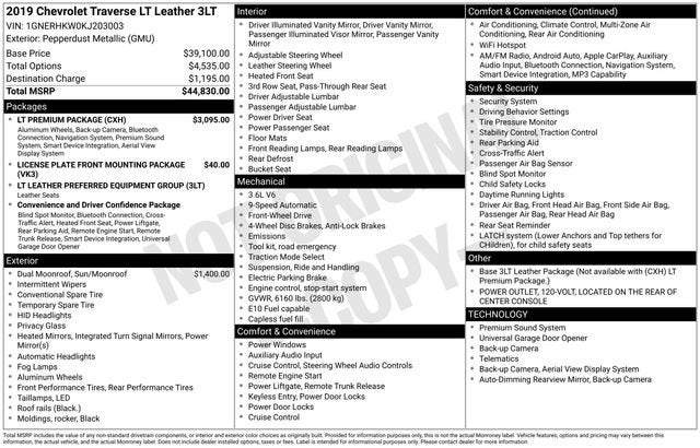 2019 Chevrolet Traverse LT Leather