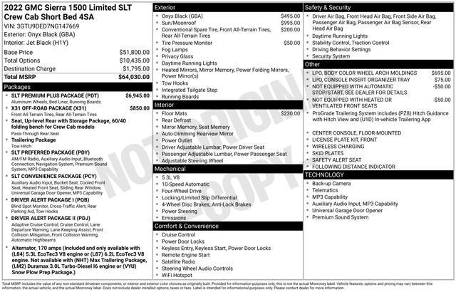 2022 GMC Sierra 1500 Limited SLT