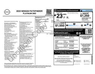 2022 Nissan Pathfinder Platinum