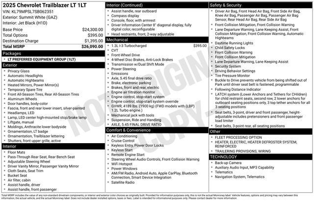 2025 Chevrolet Trailblazer LT