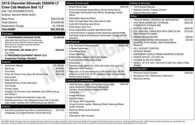 2016 Chevrolet Silverado 2500 HD LT
