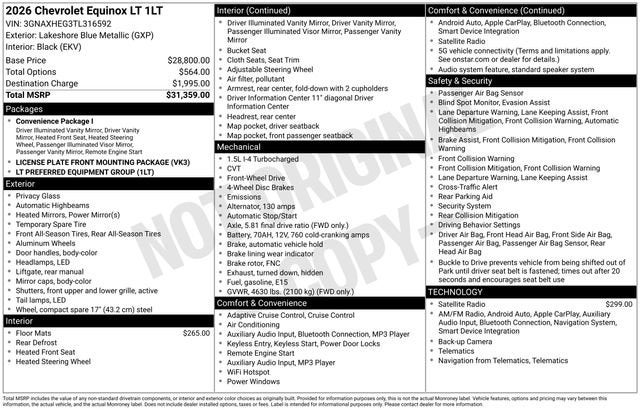 2026 Chevrolet Equinox LT