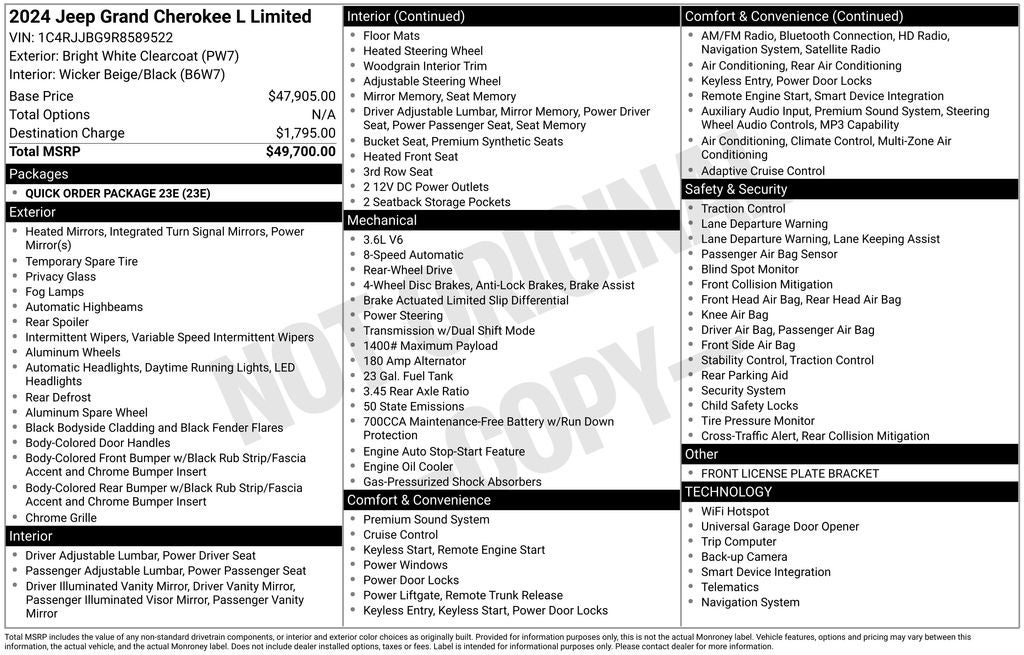 2024 Jeep Grand Cherokee L Limited 4x2
