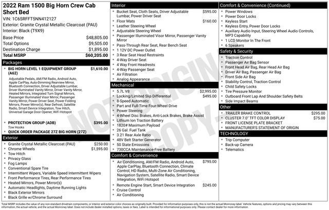 2022 RAM 1500 Big Horn/Lone Star
