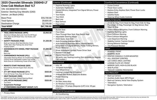 2025 Chevrolet Silverado 2500HD LT