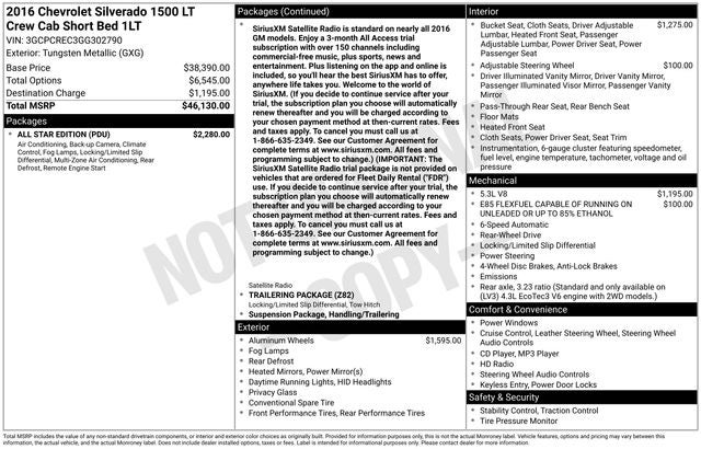 2016 Chevrolet Silverado 1500 LT LT1