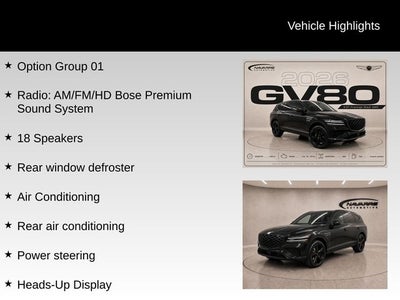 2026 Genesis GV80 3.5T Prestige Black