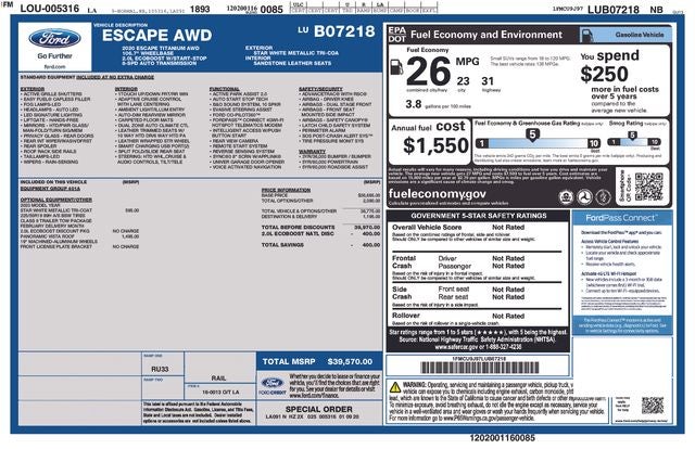 2020 Ford Escape Titanium