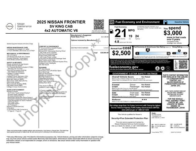 2025 Nissan Frontier SV