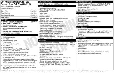 2019 Chevrolet Silverado 1500 Custom