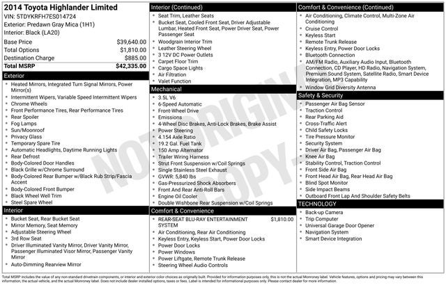 2014 Toyota Highlander Limited